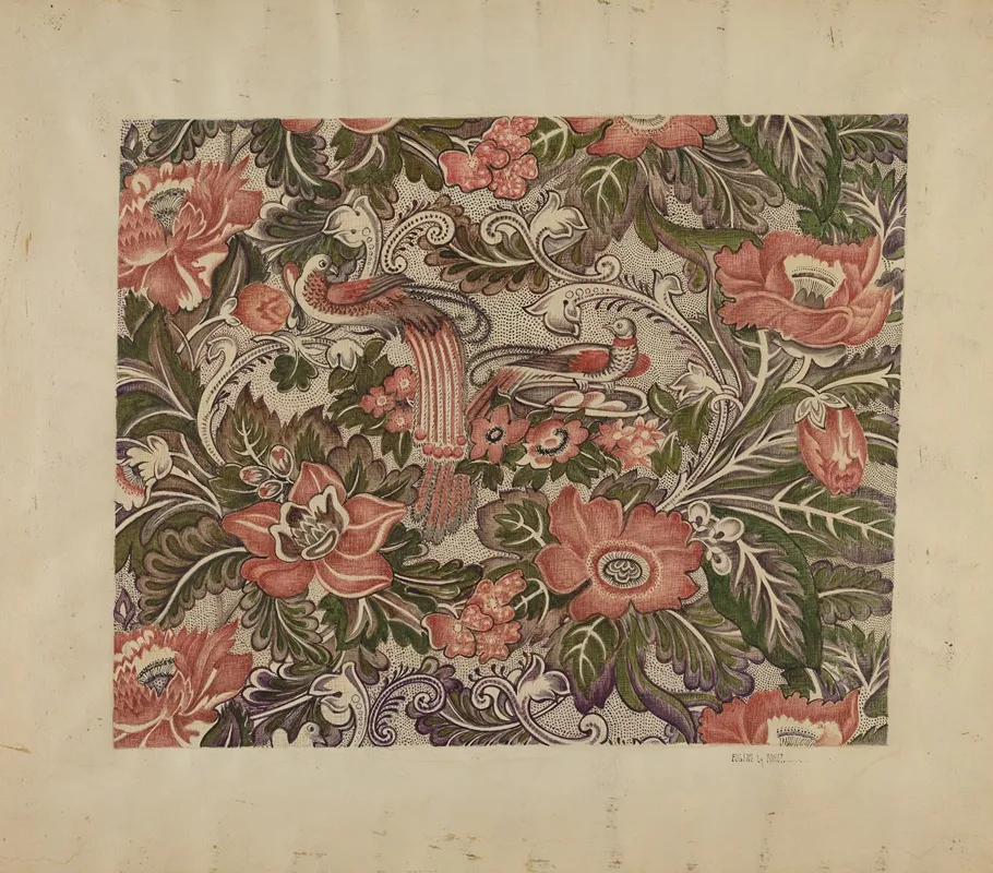 Printed Cotton 13 by Eugene La Foret - Canvas Print