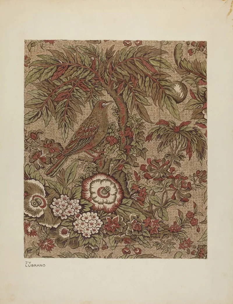 Printed Cotton Chintz by Joseph Lubrano - Canvas Print