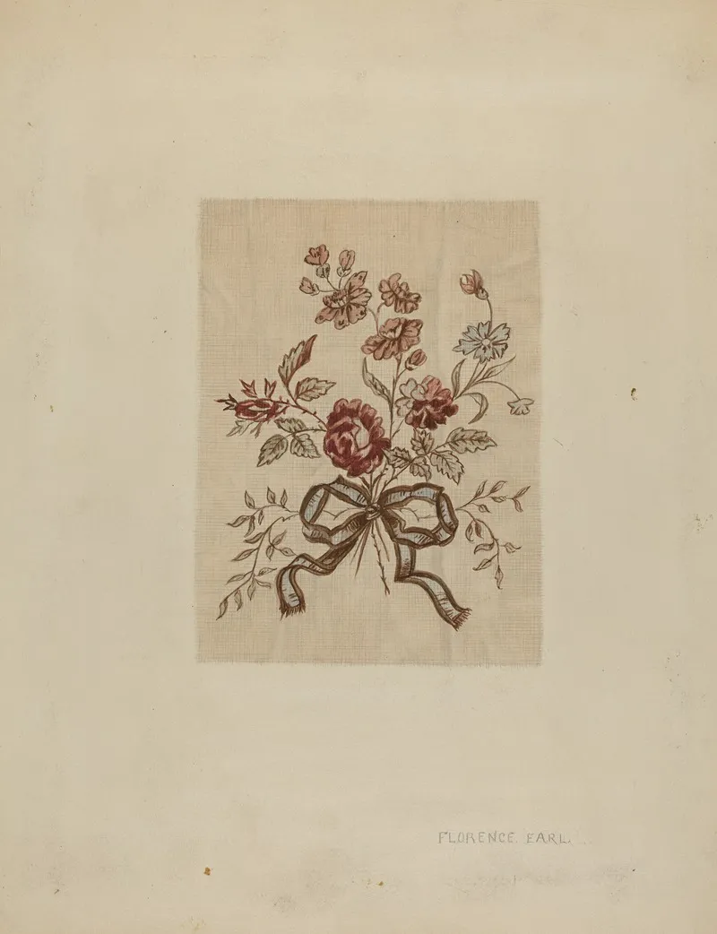Printed Linen by Millia Davenport - Canvas Print