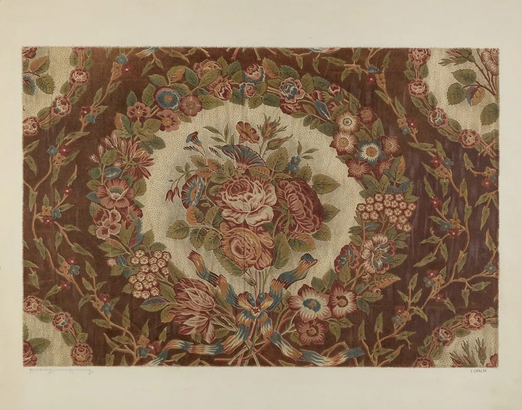 Printed Textile 9 by Ernest Capaldo - Canvas Print
