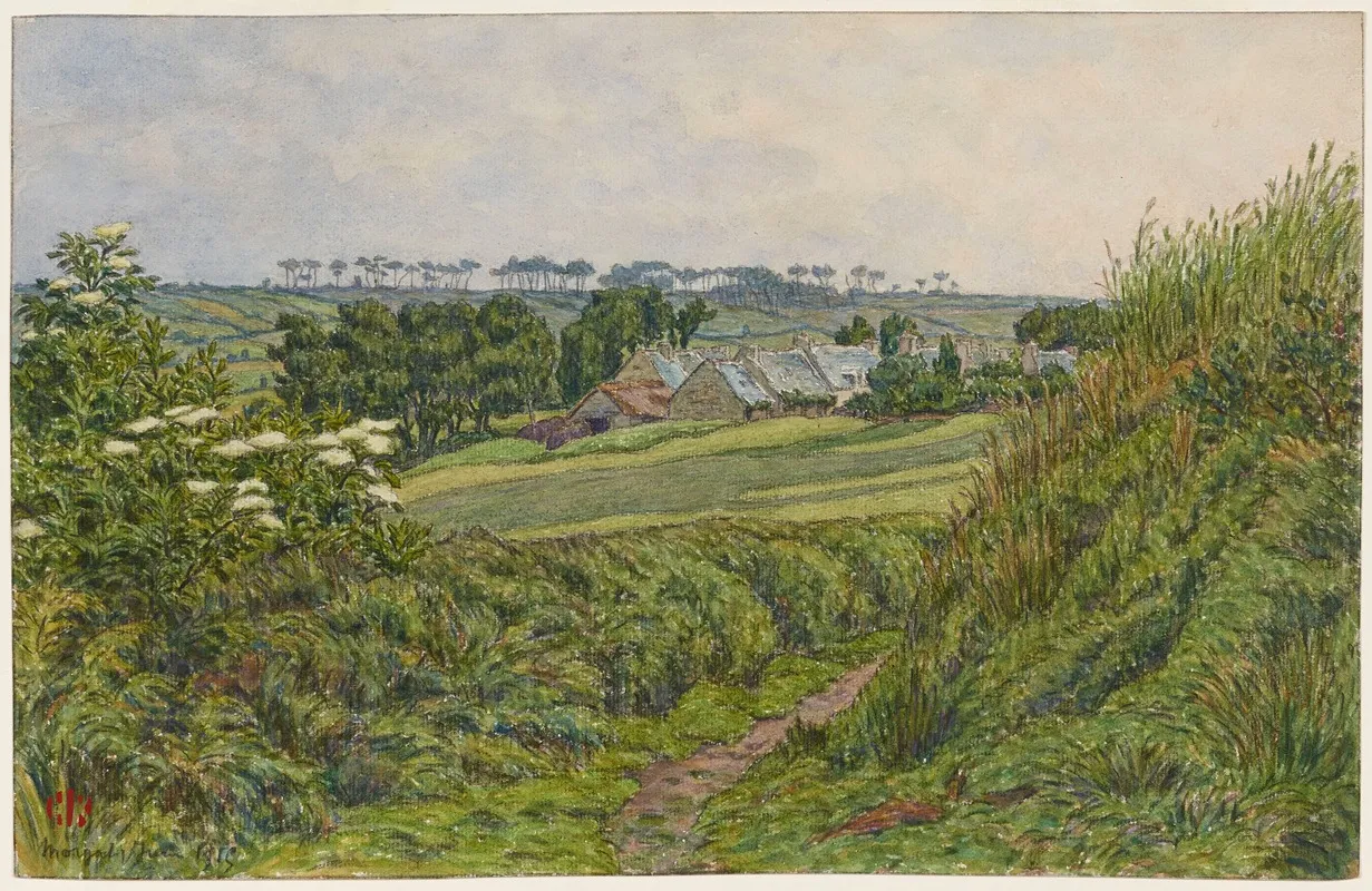 Printemps A Lesquiffinec Morgat by Henri Rivière - Canvas Print