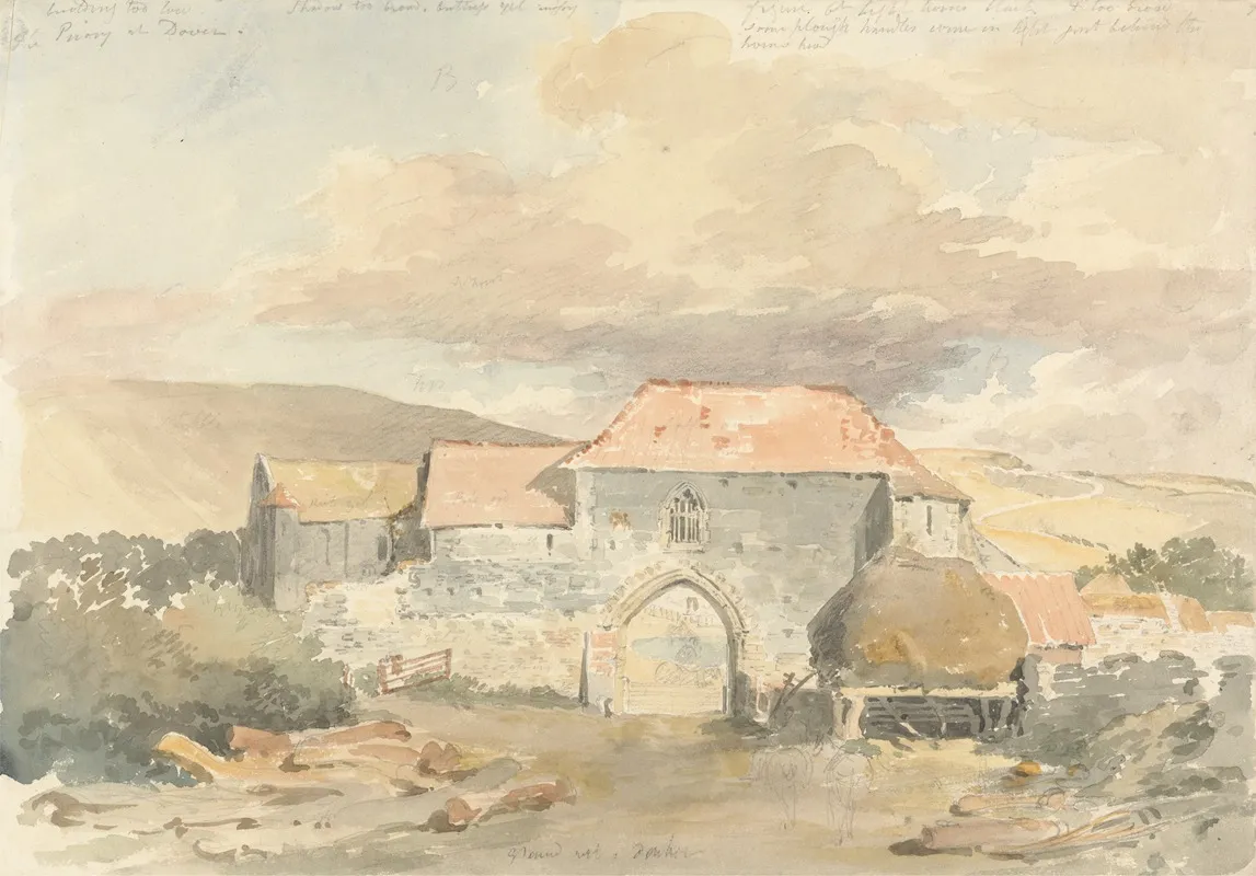 Priory At Dover by William Sawrey Gilpin - Canvas Print