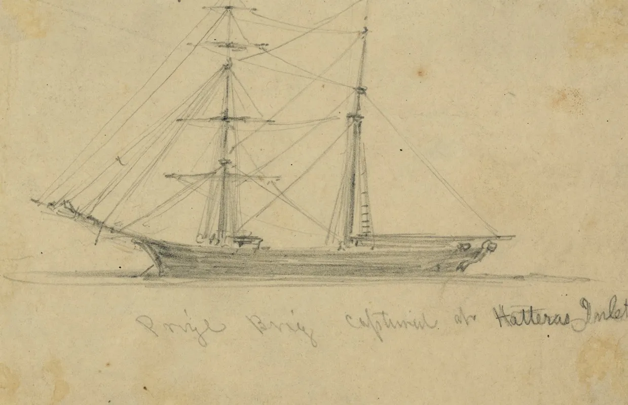 Prize Brig Captured At Hatteras Inlet