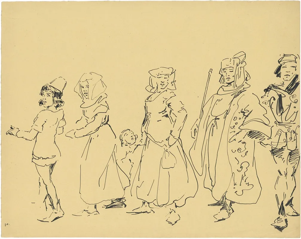 Processie Optocht by Alfred Ost - Canvas Print