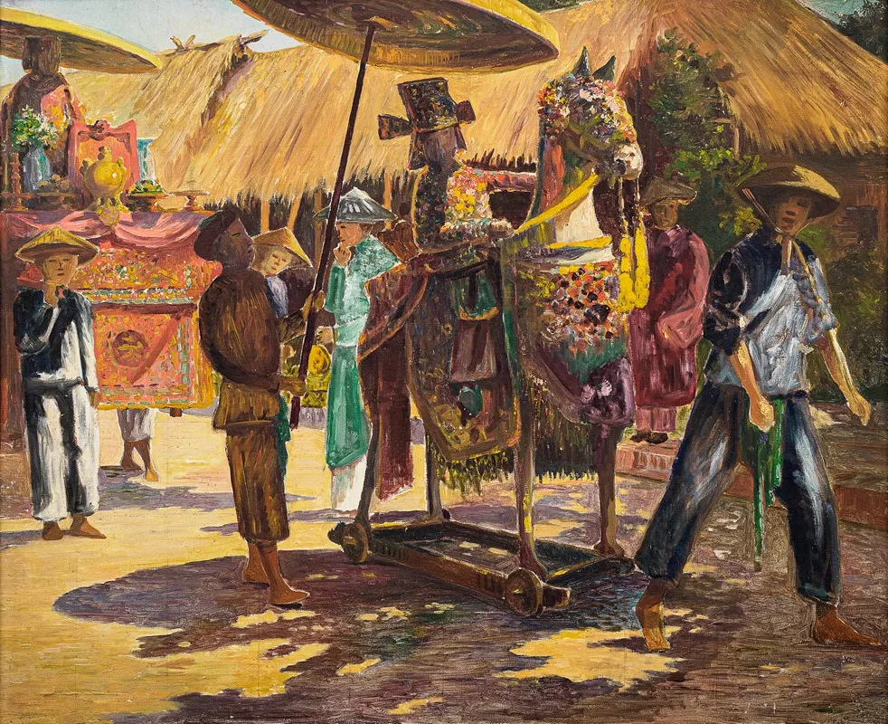 Procession Au Tonkin Procession In Tonkin