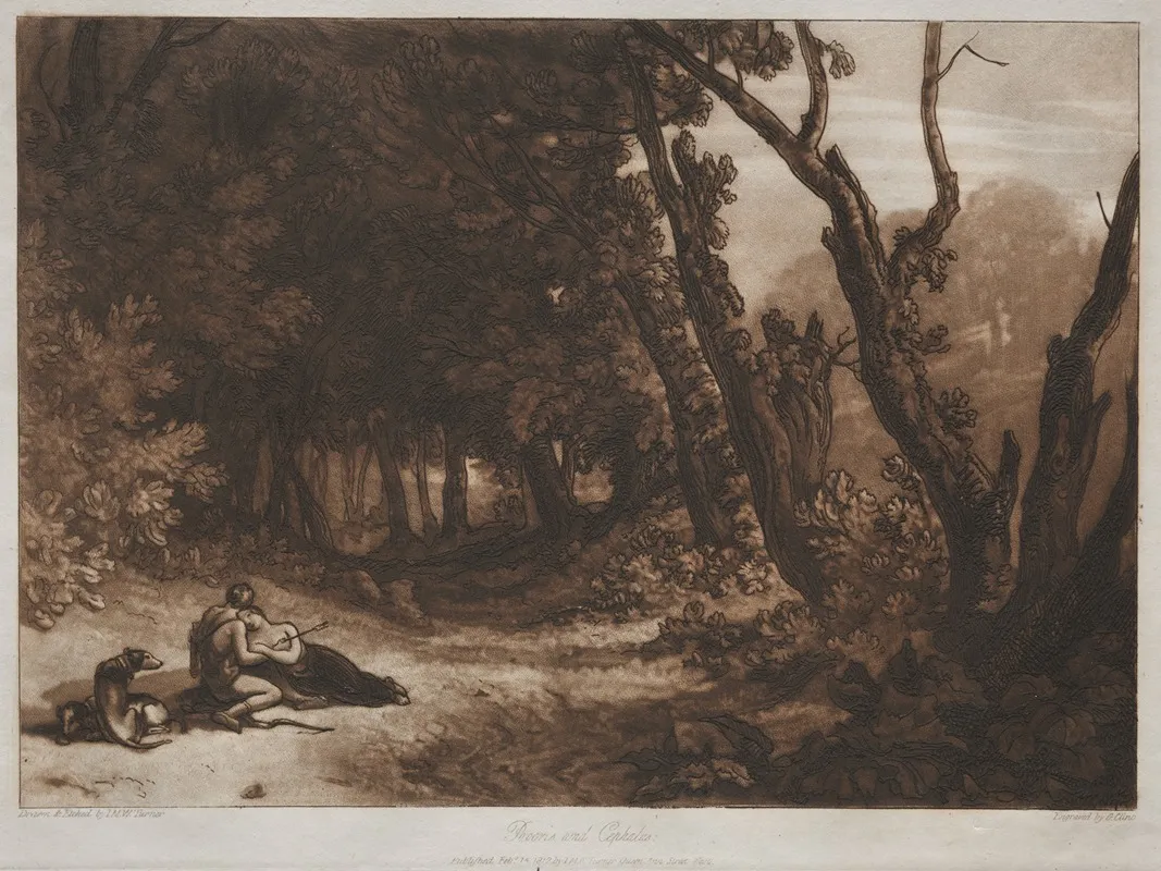 Procris And Cephalus 3 by Joseph Mallord William Turner - Canvas Print