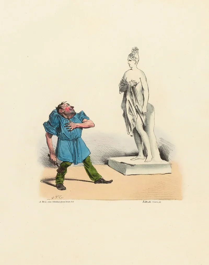 Produit Enchanteur De Mon Rare Talent O Nouvelle Galatee by Charles-Joseph Traviès de Villers - Canvas Print