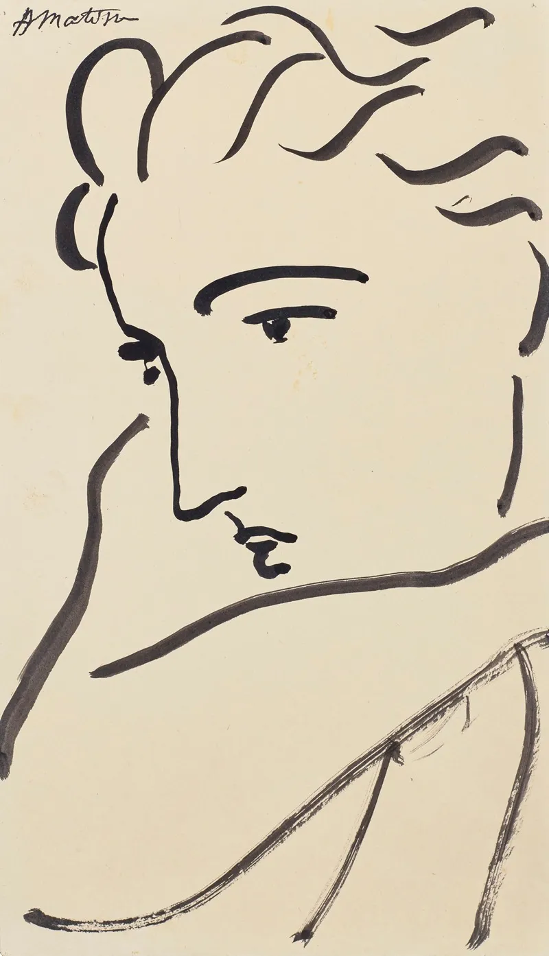 Profil De Femme 2 by Henri Matisse - Canvas Print