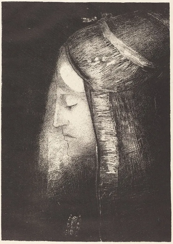 Profil De Lumiere Profile Of Light by Odilon Redon - Canvas Print
