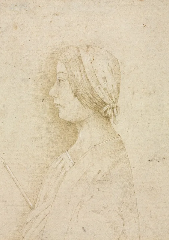Profile Of A Girl Holding A Candle