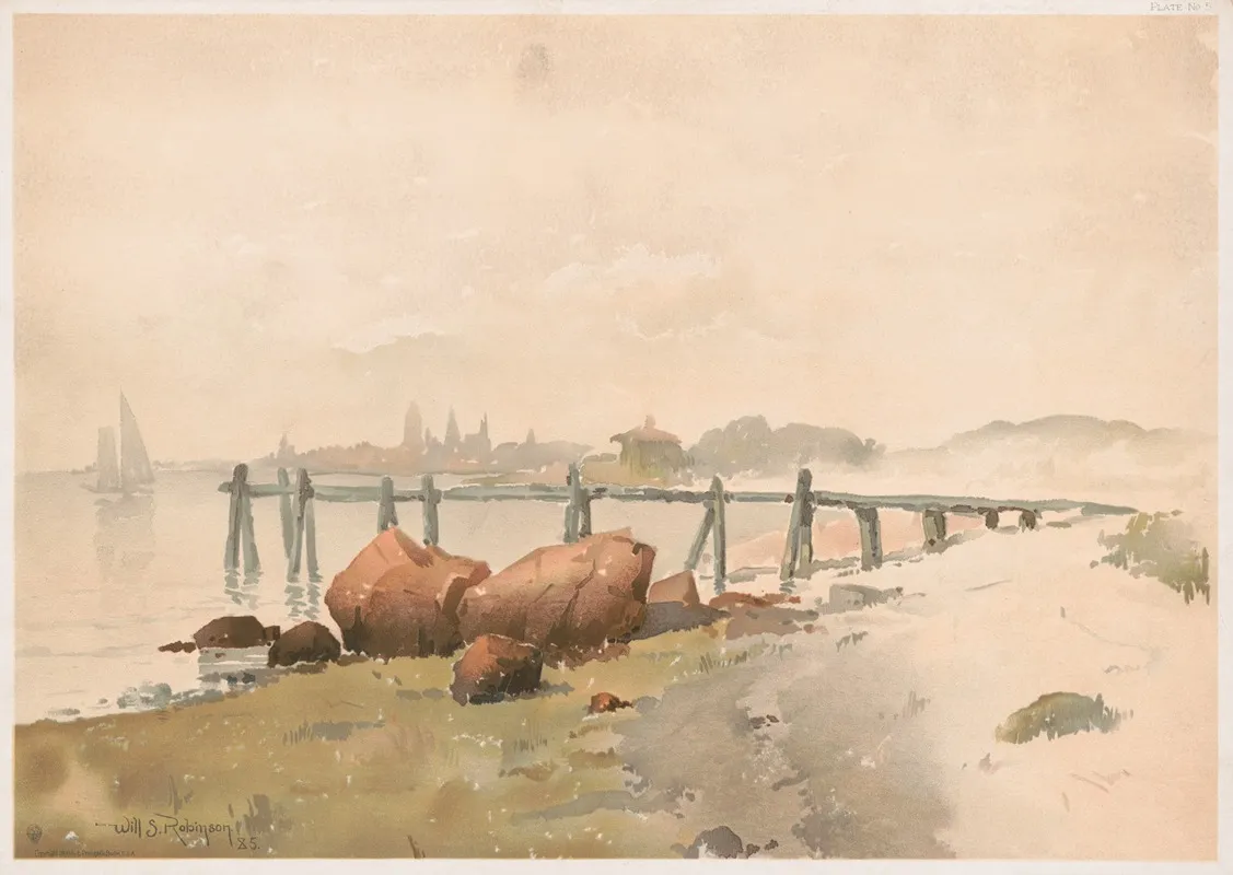 Progressive Studies In Watercolor No 5 by William S. Robinson - Canvas Print