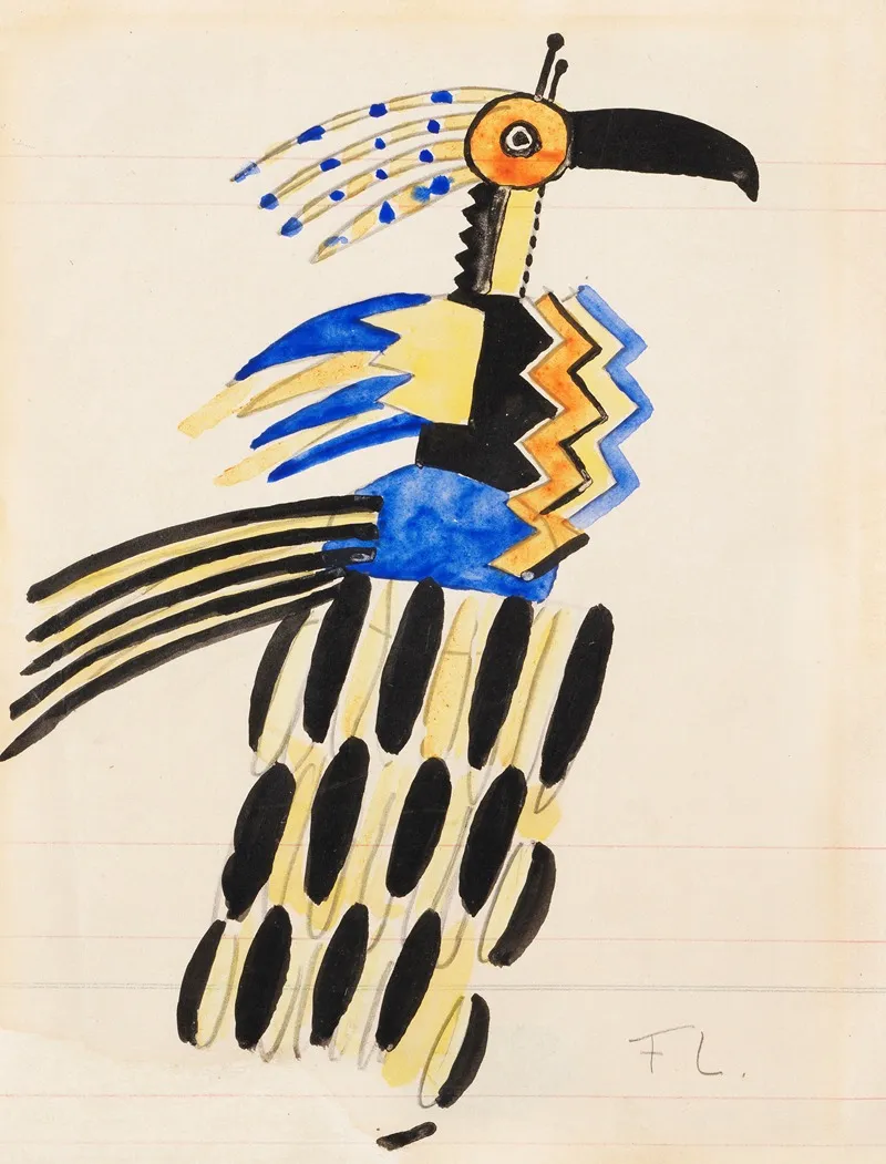 Projet De Costume Creation Du Monde by Fernand Léger - Canvas Print