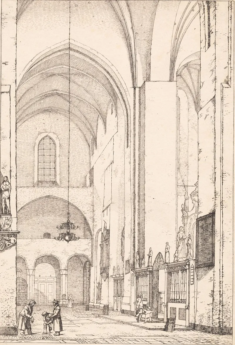 Prospekt Af Det Indre Af Den Nordlige Korsarm Af Arhus Domkirke