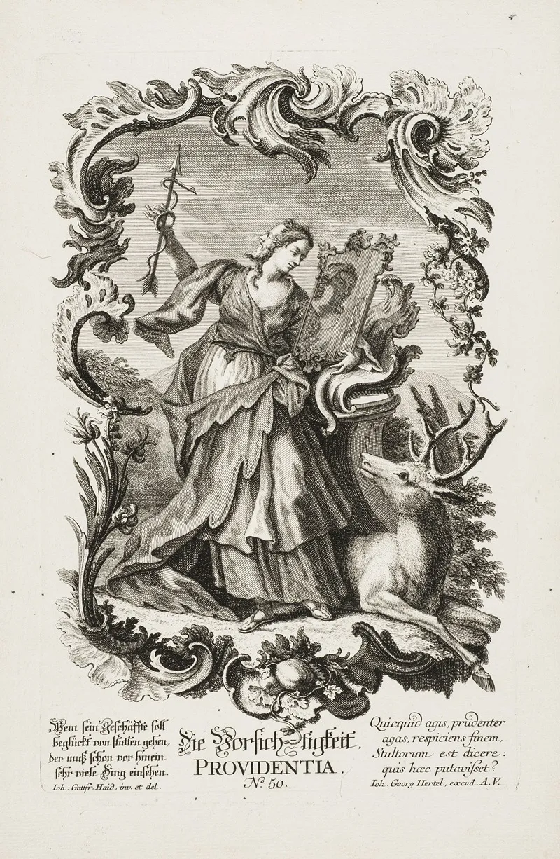 Providentia by Johann Gottfried Haid - Canvas Print