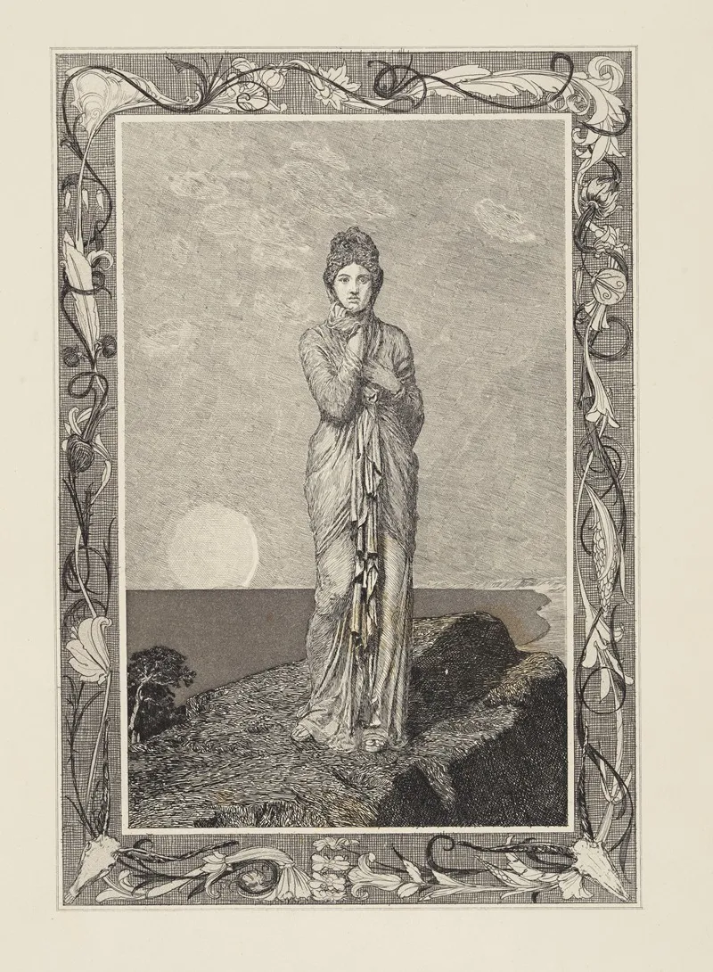 Psyche Auf Dem Felsen Amor Und Psyche Opus V Blatt 10