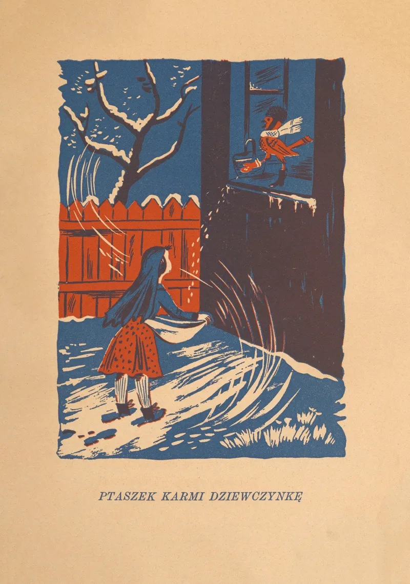 Ptaszek Karmi Dziewczynke by Antoni Kudła - Canvas Print