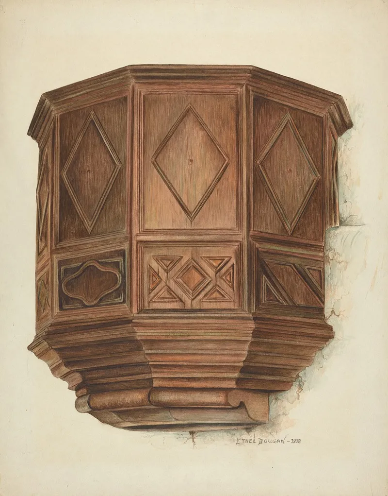 Pulpit 3 by Ethel Dougan - Canvas Print