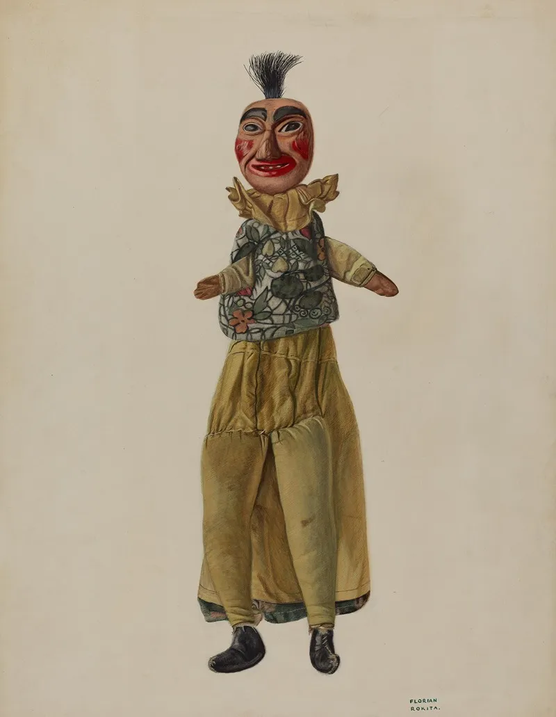 Punch Clown Puppet by Florian Rokita - Canvas Print