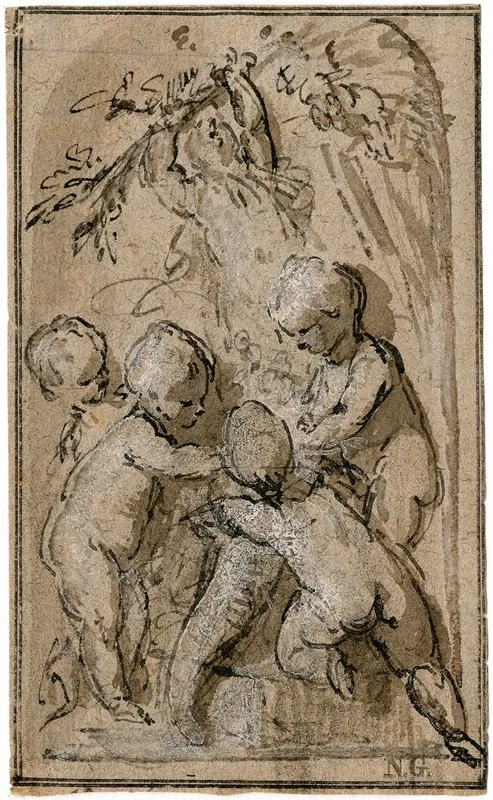 Putti Met Een Hoorn Des Overvloeds