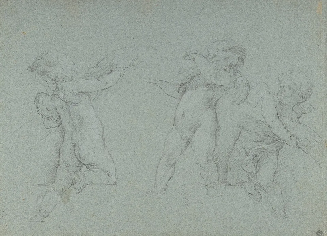 Putti Supporting A Garland