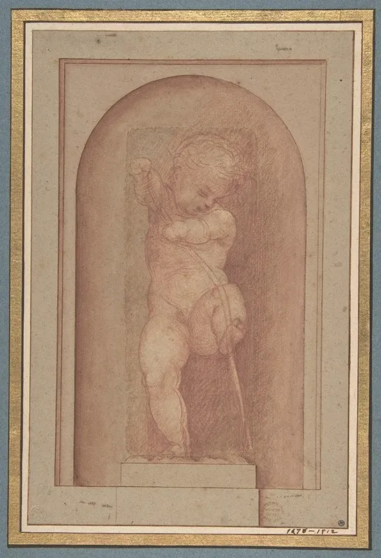 Putto Bending A Bow by Giorgione - Canvas Print