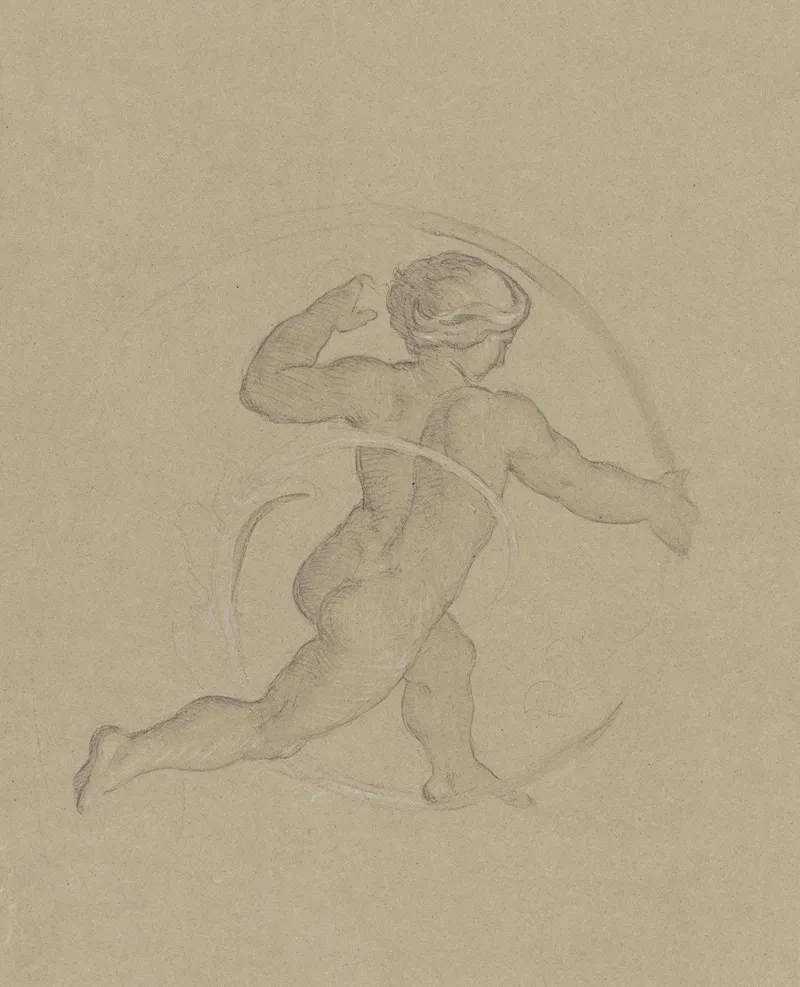 Putto Zwischen Ranken Laufend