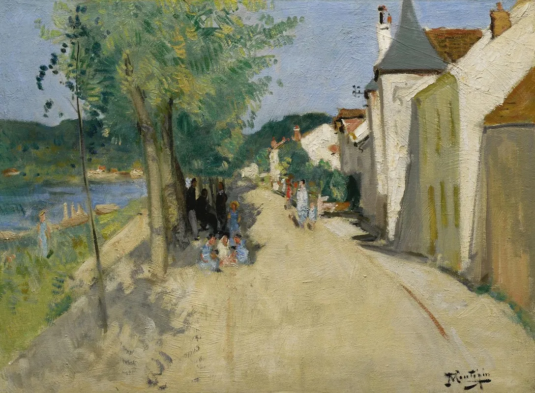 Quai A Saint Mammes by Pierre-Eugène Montézin - Canvas Print