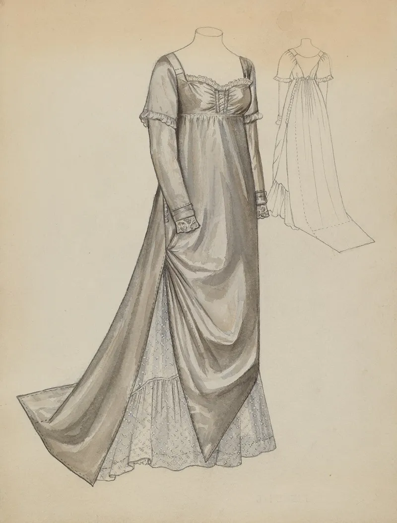 Quaker Dress by Jean Peszel - Canvas Print