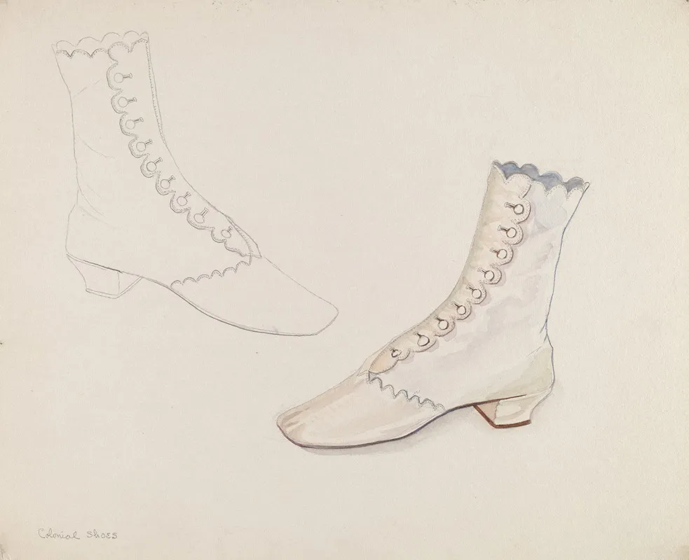 Quaker Wedding Shoes by Gwyneth King - Canvas Print