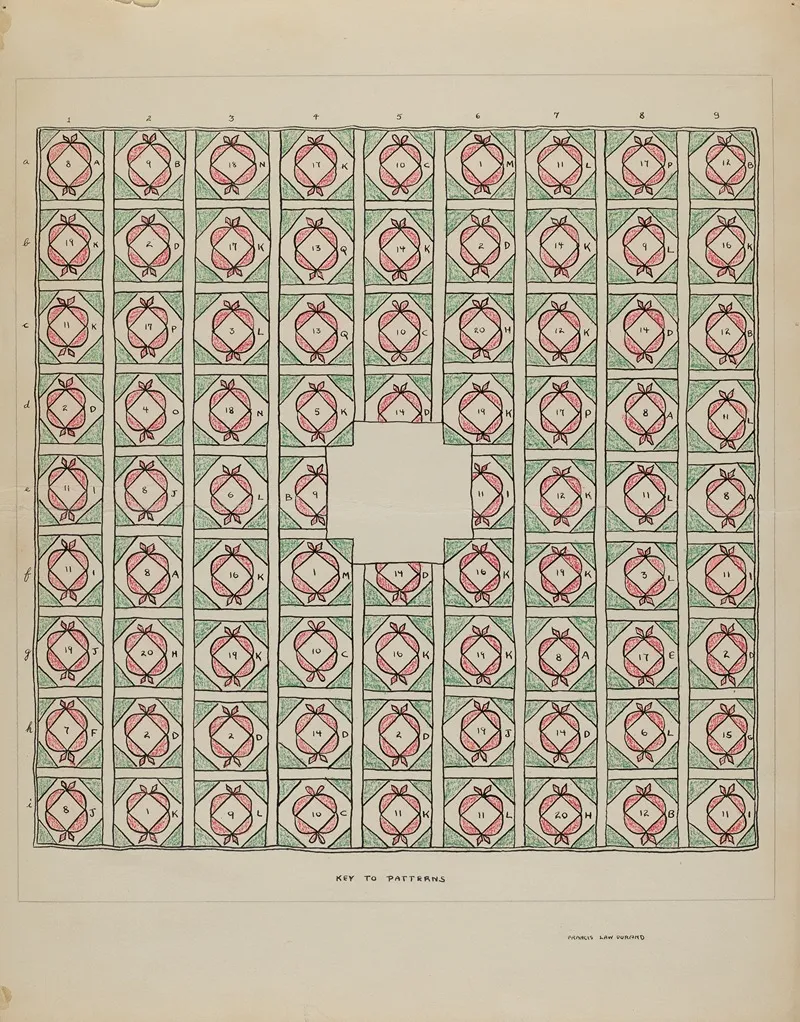 Quilt 33 by Francis Law Durand - Canvas Print