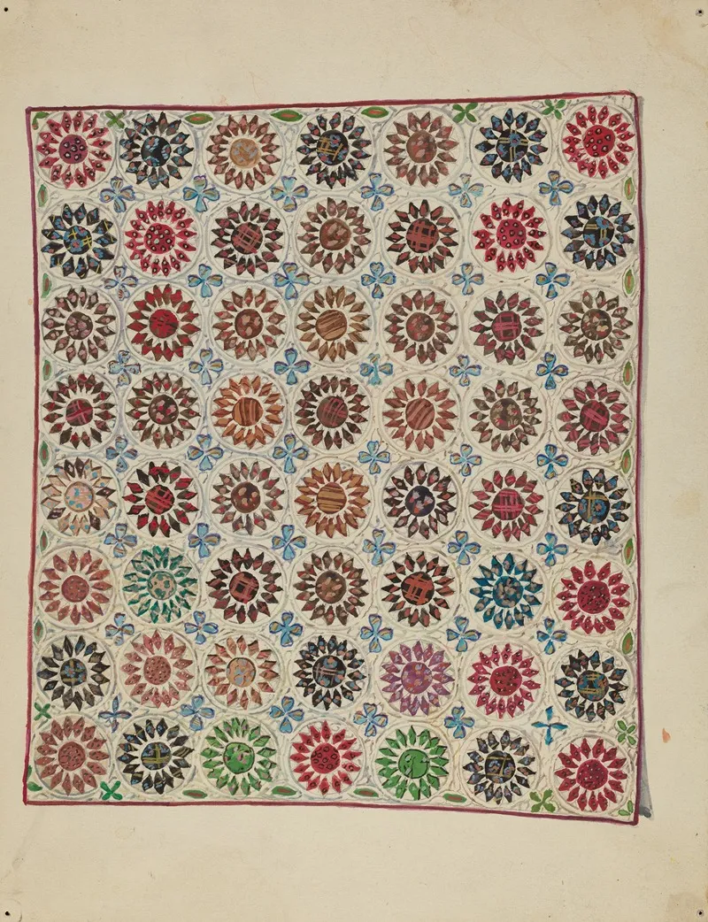 Quilt 43 by George Loughridge - Canvas Print