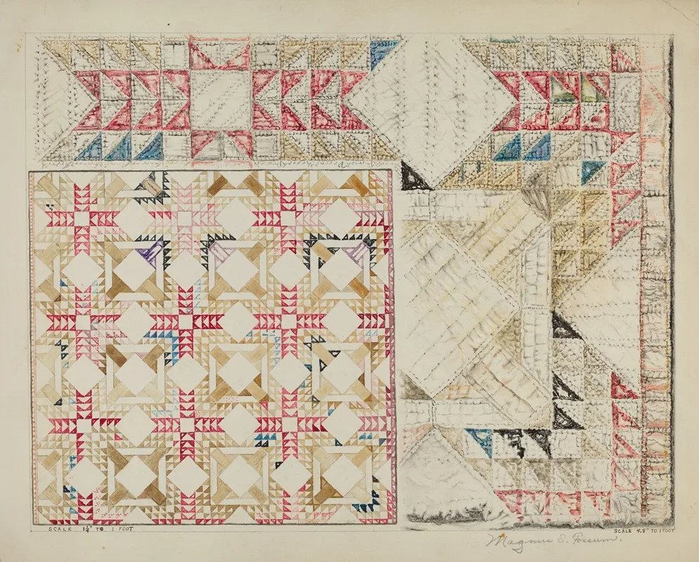 Quilt 69 by Magnus S. Fossum - Canvas Print