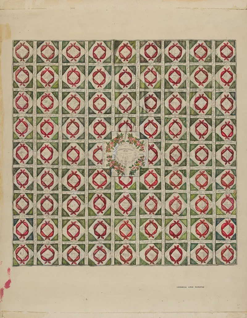 Quilt Bed Covering by Francis Law Durand - Canvas Print