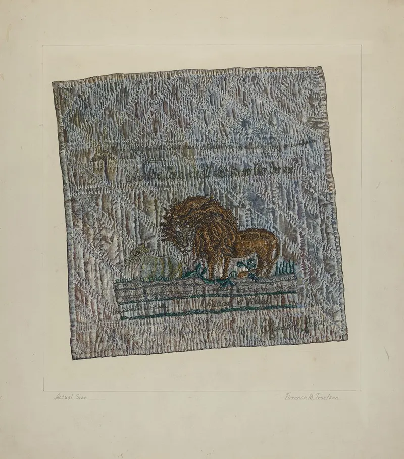 Quilt Block Audax Et Fides by Florence Truelson - Canvas Print