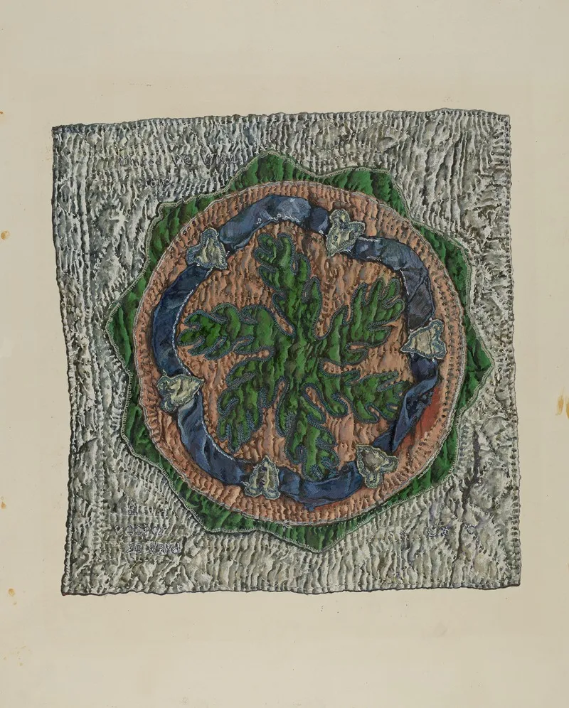 Quilt Block E Cooper Design by Florence Truelson - Canvas Print