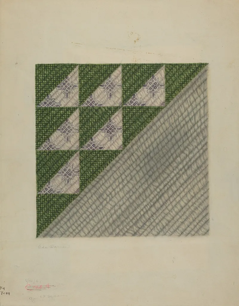 Quilt Block by Ada Barnes - Canvas Print