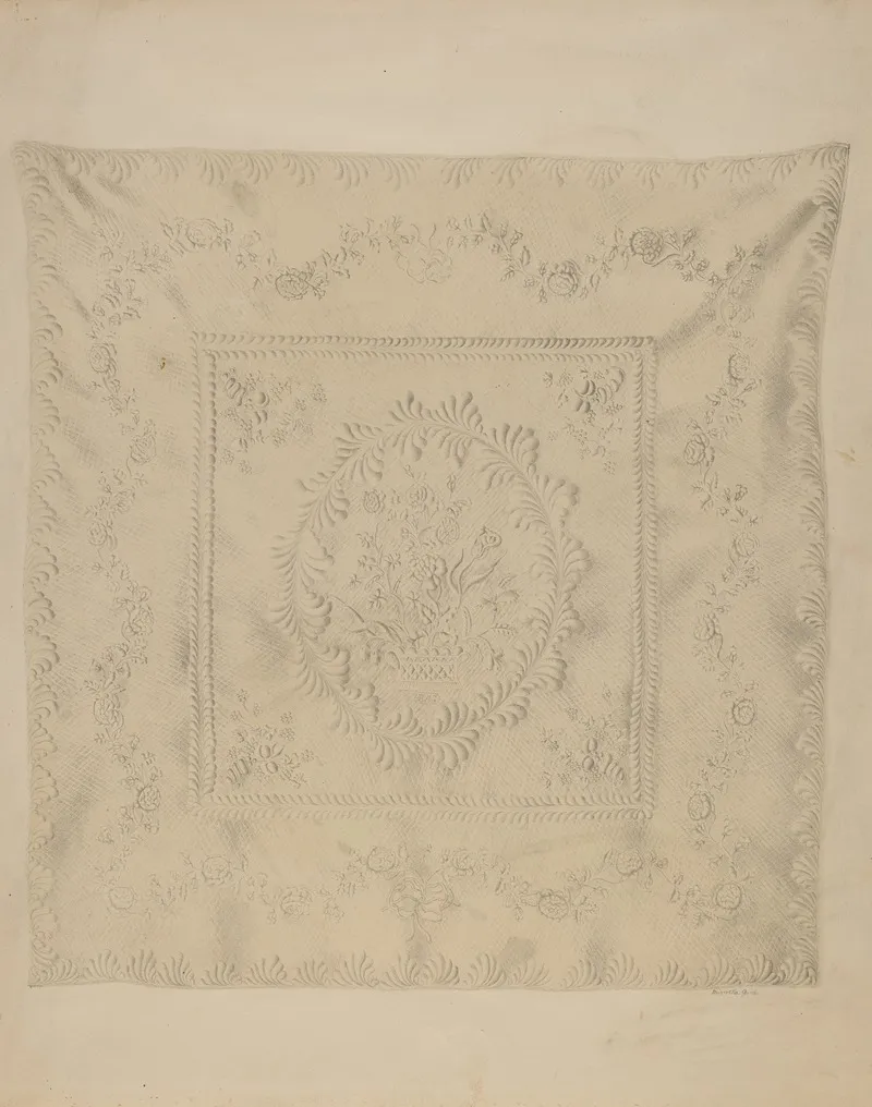 Quilt Coverlet by Minetta Good - Canvas Print