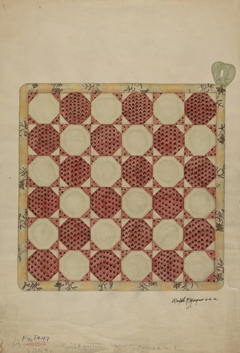 Quilt Pattern Square by Ralph N. Morgan - Canvas Print