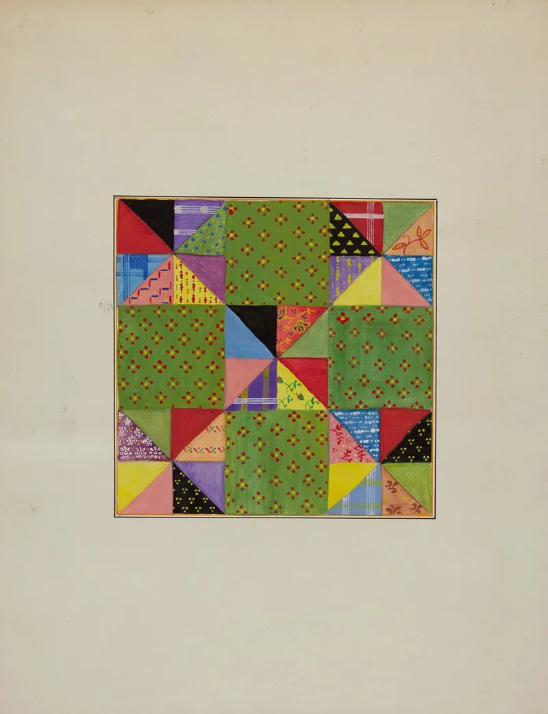 Quilt Section 2 by Cornelius Christoffels and Margaret Linsley - Canvas Print