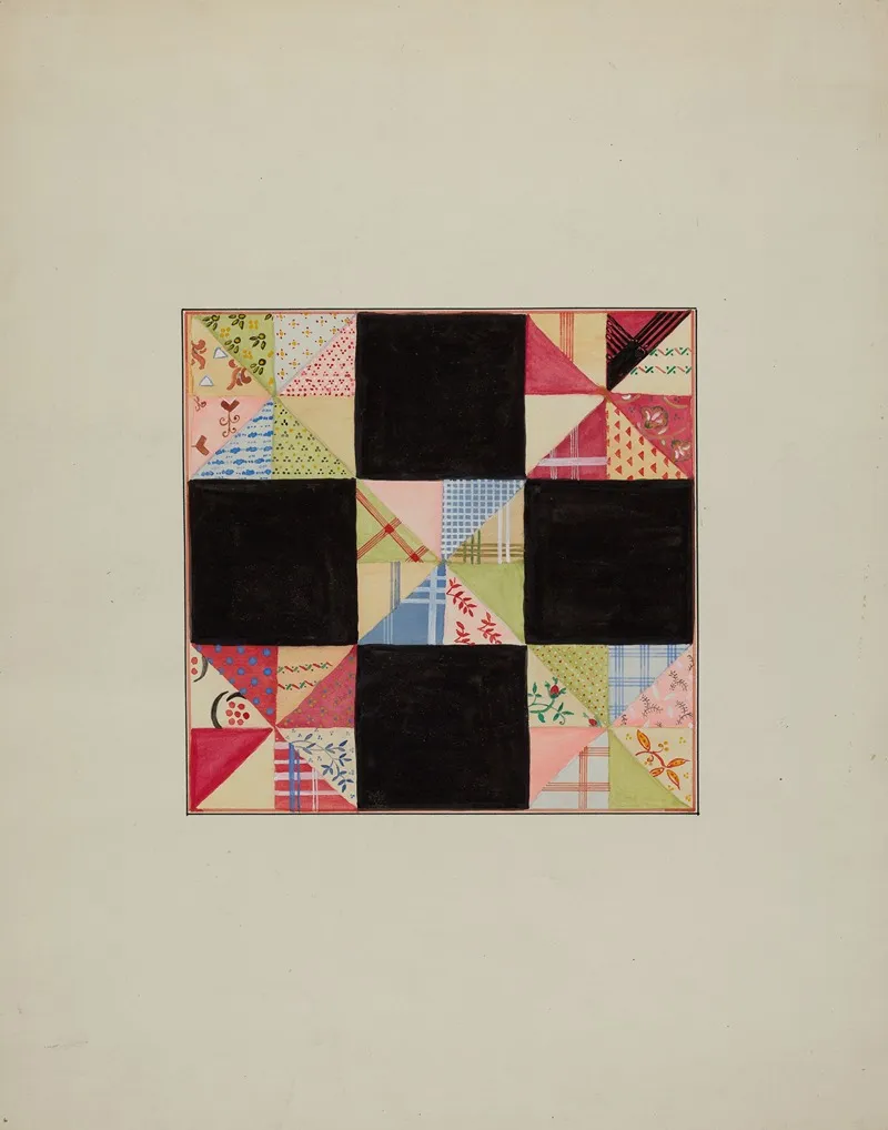 Quilt Section by Cornelius Christoffels and Margaret Linsley - Canvas Print