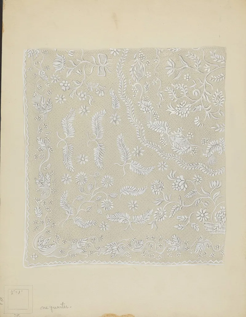 Quilted Bedspread by Irene Schaefer - Canvas Print
