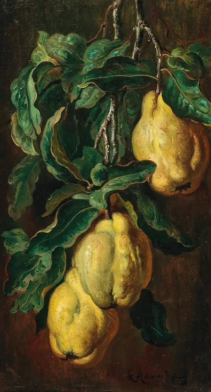 Quinces by Ludwig Adam Kunz - Canvas Print