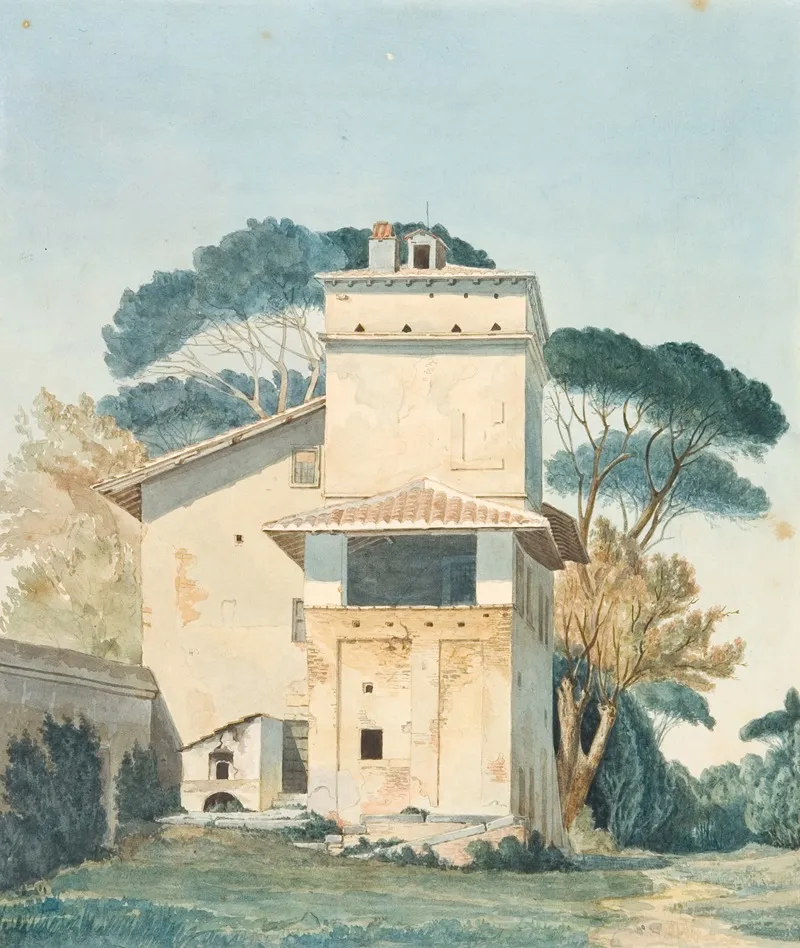 Raffaels Atelier I Villa Borgheses Have Rom by Fritz Petzholdt - Canvas Print