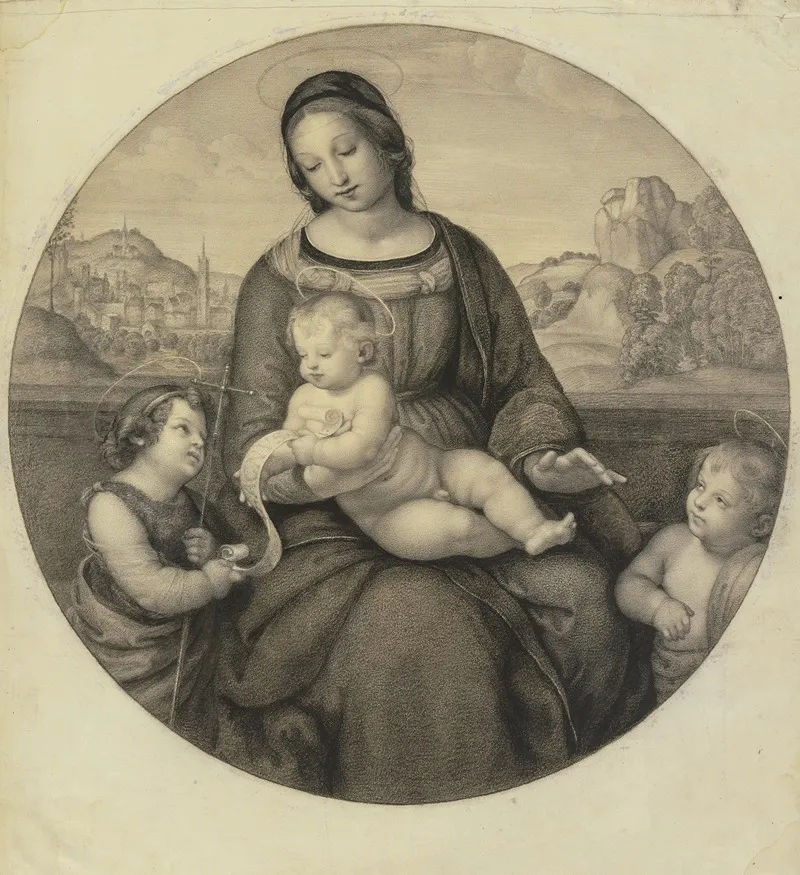 Raffaels Madonna Terranuova by Eugen Eduard Schäffer - Canvas Print