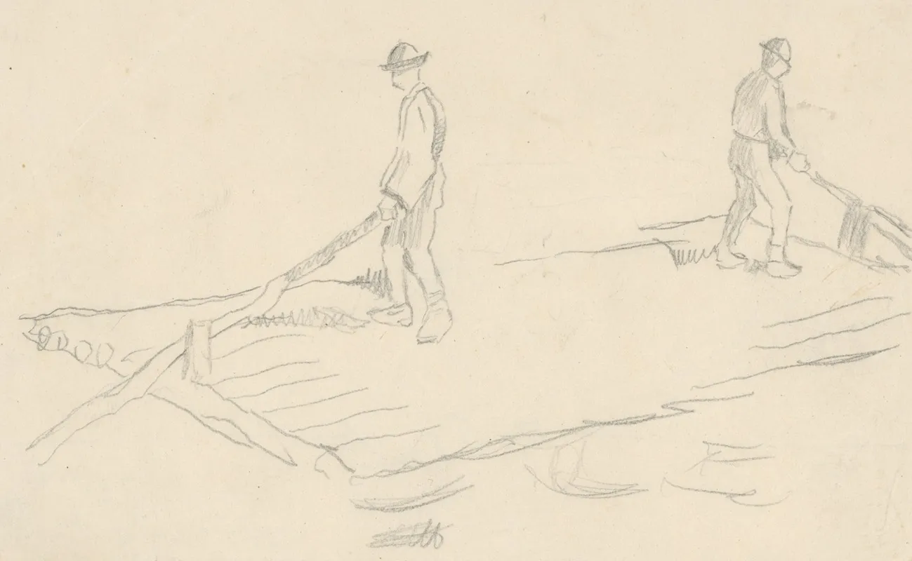 Raftsmen by Gustáv Mallý - Canvas Print