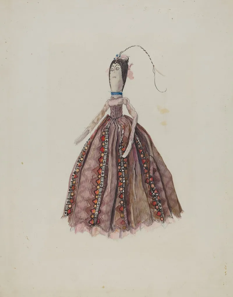 Rag Doll Bodice by Cecily Edwards - Canvas Print