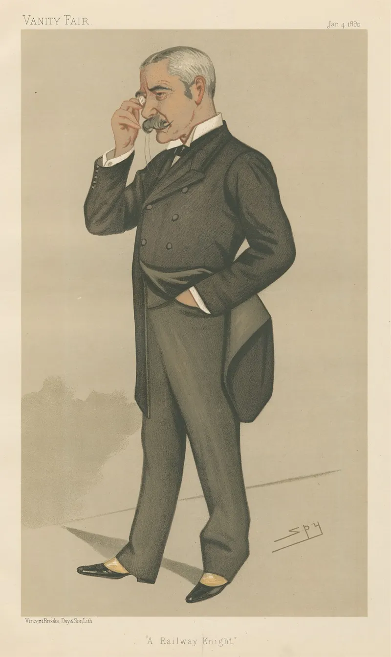 Railway Officials A Railway Knight Sir Myles Fenton 4 January 1890 by Leslie Matthew Ward - Canvas Print