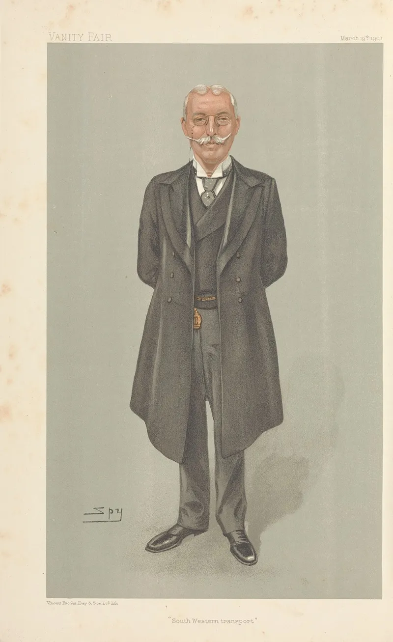 Railway Officials South Western Transport Sir Charles John Owens 19 March 1903 by Leslie Matthew Ward - Canvas Print