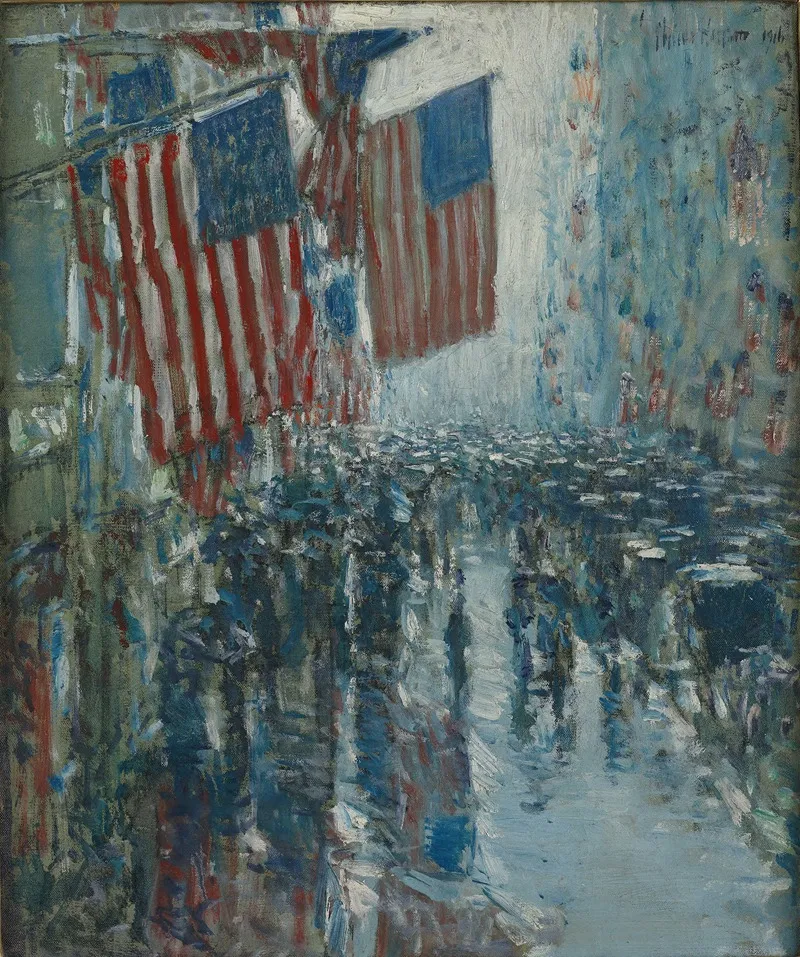 Rainy Day Fifth Avenue by Childe Hassam - Canvas Print