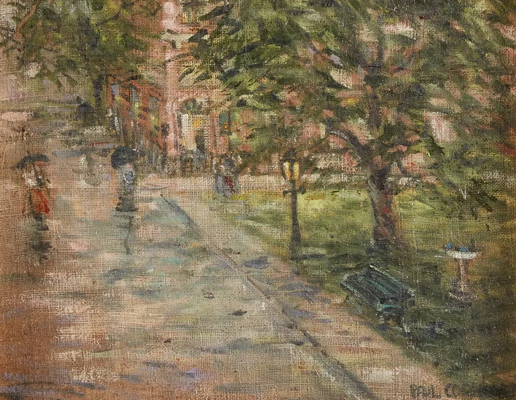 Rainy Street Sceneinedne